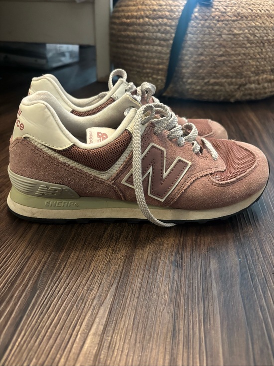 New Balance Shoes - New Balance Women's Dusty Rose Suede & Mesh 574 Retro Sneakers